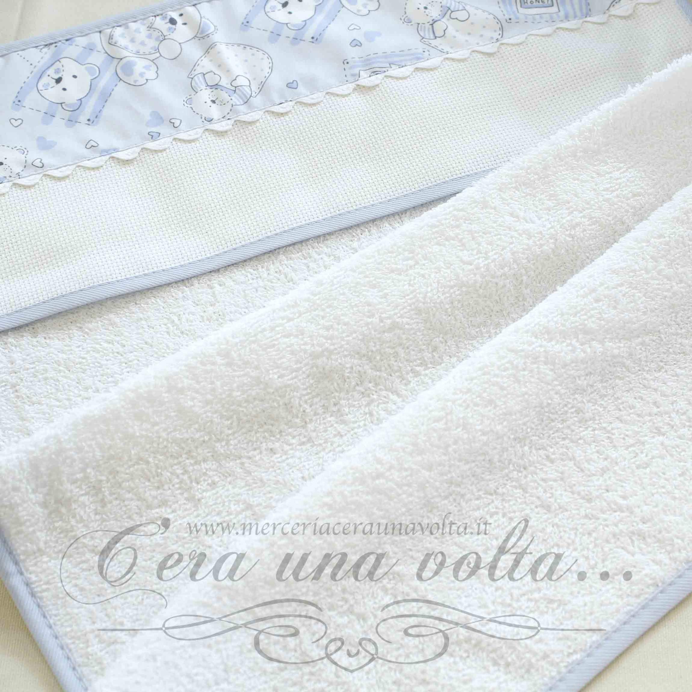 Set asilo da ricamare Baby Bears Celeste