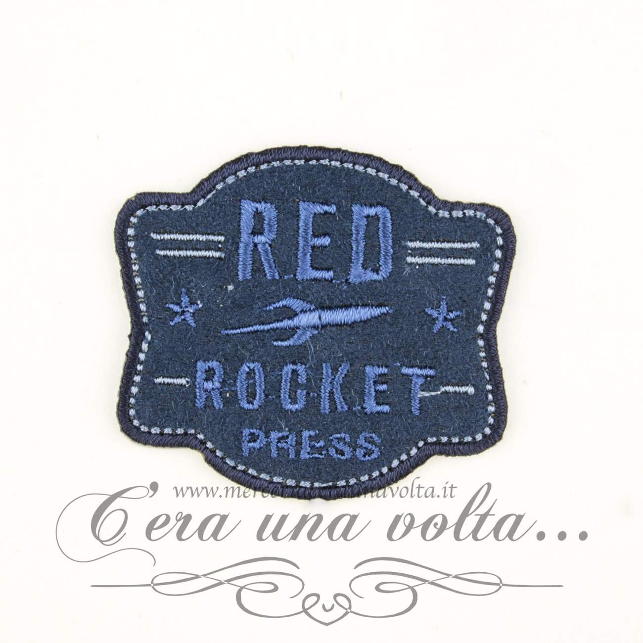Etichetta termo adesiva rettangolare Red Rocket Press Blu Marino