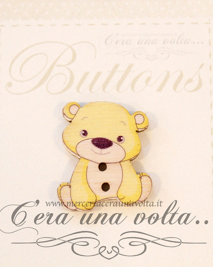 Bottoni in legno Orsetto Giallo