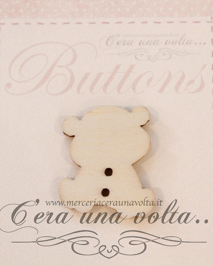 Bottoni in legno Orsetto Verde