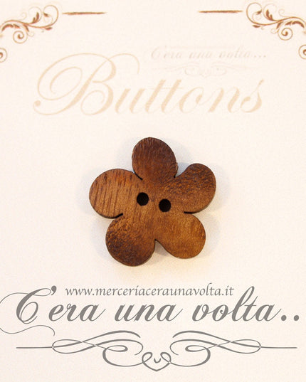 Bottone in legno Marrone