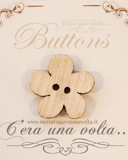 Bottone in legno Naturale
