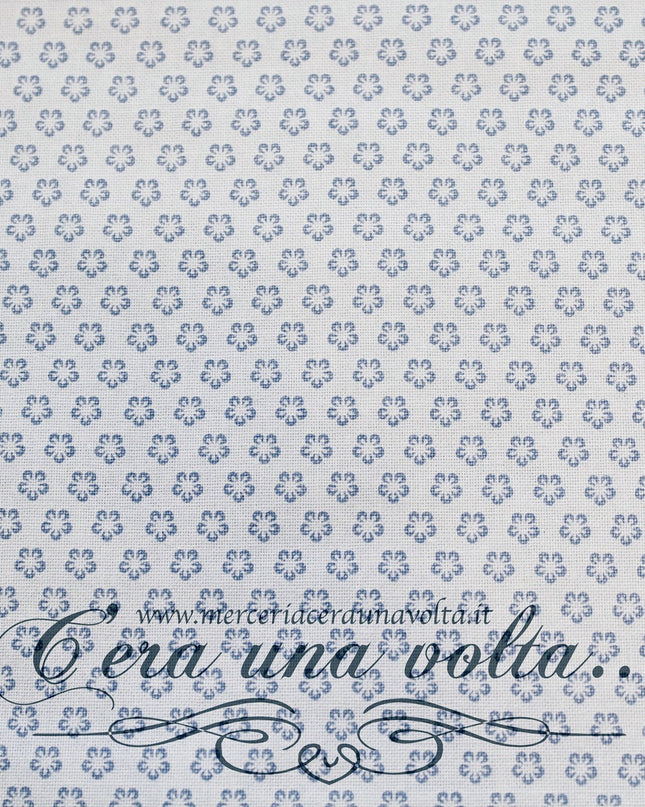 Tessuto Giapponese Flower Turchese Chiaro