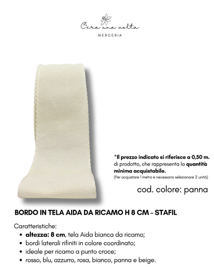 Bordo in Tela Aida da ricamo H 8 cm – STAFIL