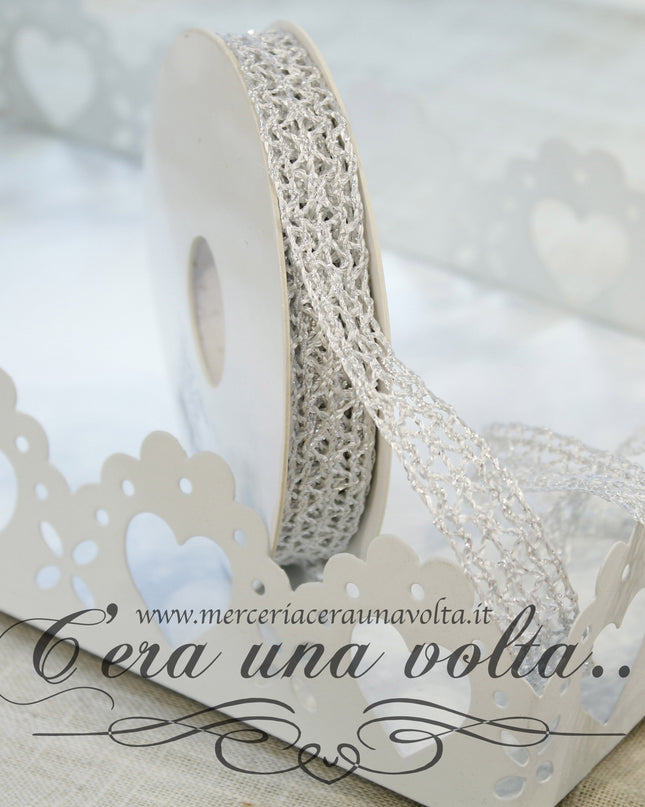 Pizzo Tramezzo in Lurex Argento