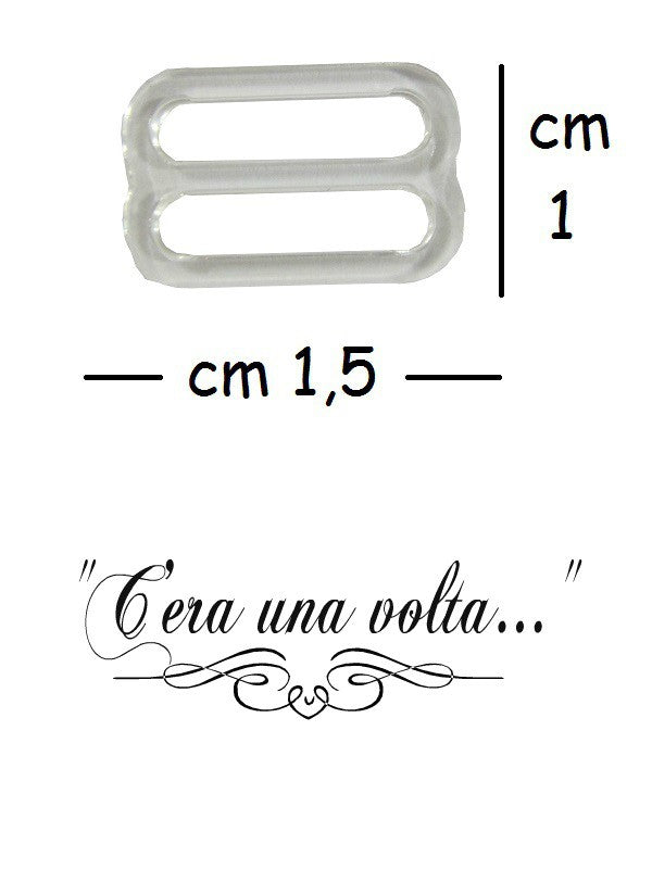 Passante in plastica trasparente per bretelle piccolo