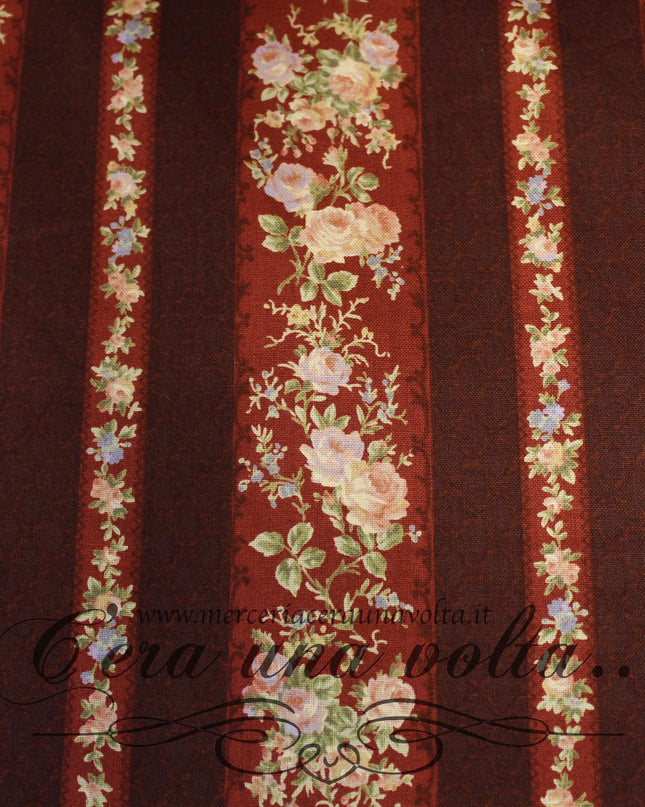 Tessuto Rose Shabby Chic Purple