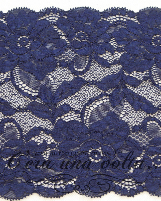 Pizzo Tramezzo H 17 Cm Elasticizzato Blu
