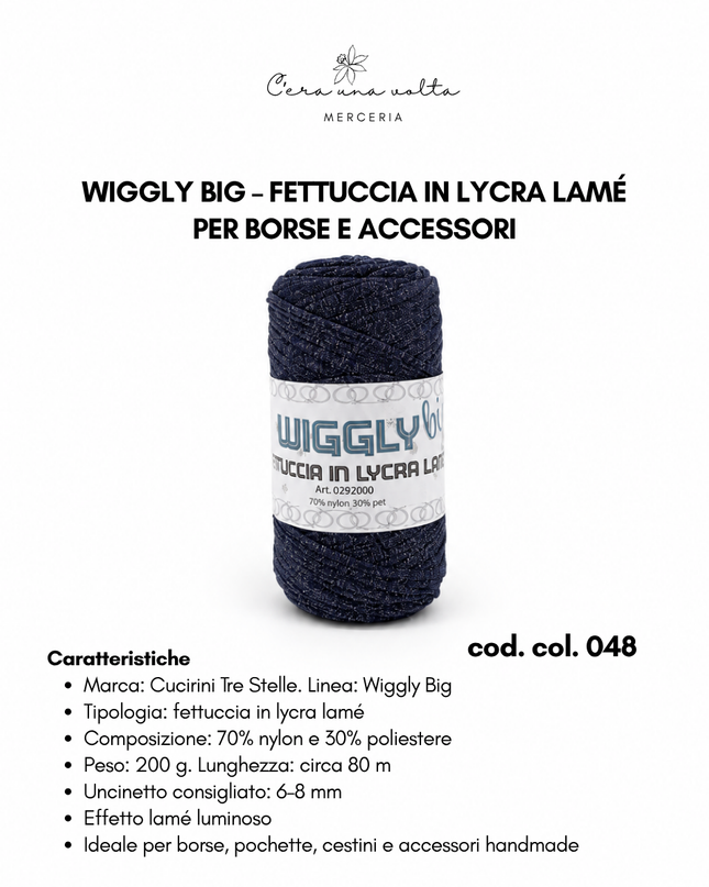 Wiggly Big – Fettuccia in lycra lamé 200 g
