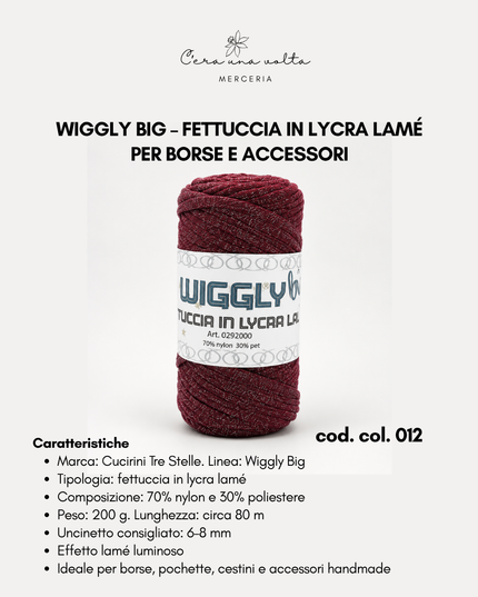 Wiggly Big – Fettuccia in lycra lamé 200 g