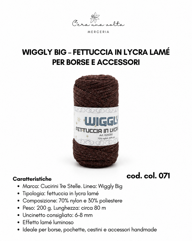 Wiggly Big – Fettuccia in lycra lamé 200 g
