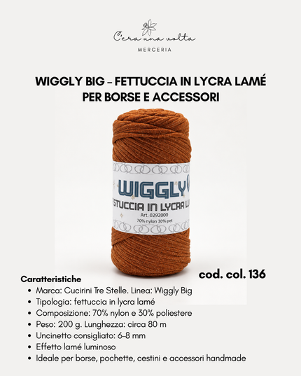 Wiggly Big – Fettuccia in lycra lamé 200 g