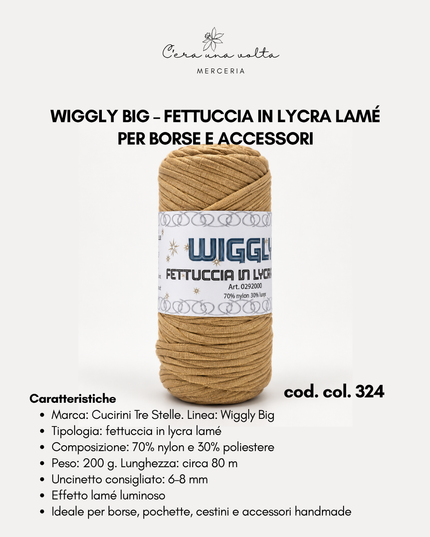 Wiggly Big – Fettuccia in lycra lamé 200 g