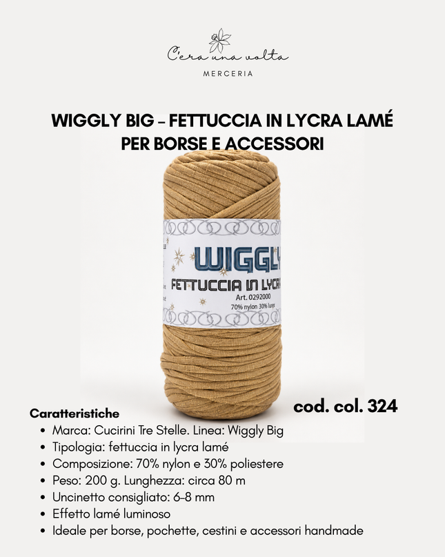 Wiggly Big – Fettuccia in lycra lamé 200 g