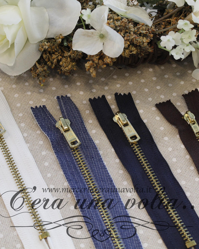 Zip metallo da cm 18 a cm 20
