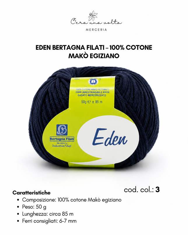 Eden Bertagna Filati – 100% cotone Makò egiziano