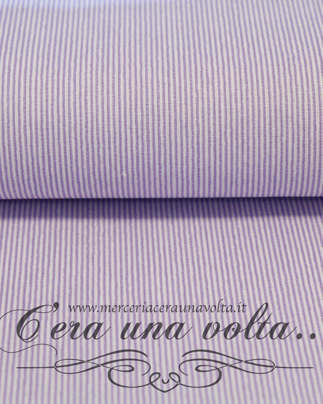 Cm 148 x cm 180 Scampolo Tessuto Provenzale a Righe Glicine