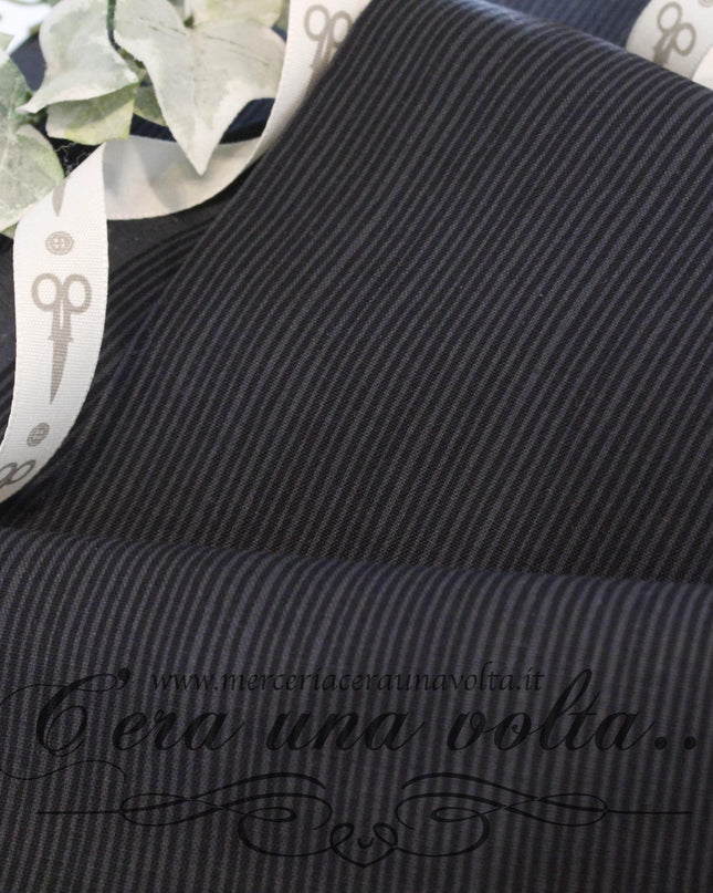 Tessuto Giapponese Twist Nero