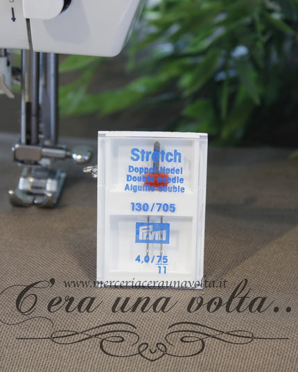 Ago gemello stretch per macchina da cucire  4,0/75