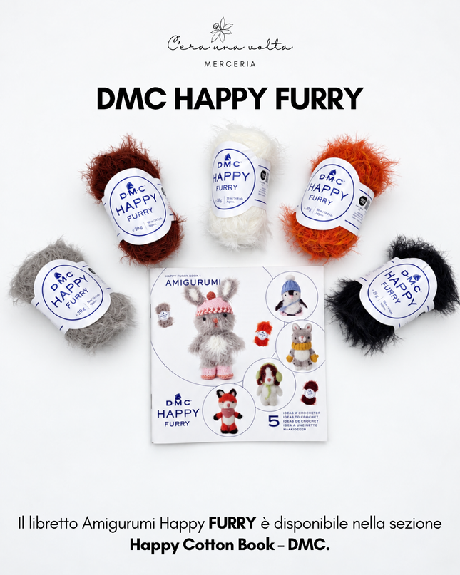 DMC Happy Furry – Filato effetto pelliccia per uncinetto e maglia