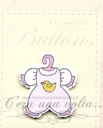 Bottoni in legno Pink dress