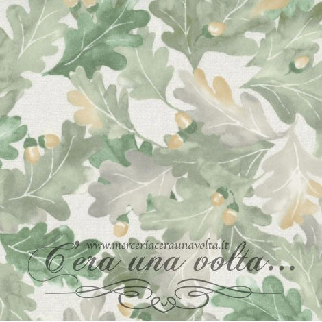 Tessuto Leaves and Acorns