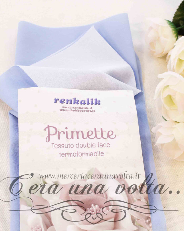 Tessuto Primette Azzurro/Latte