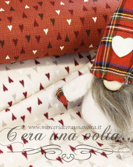 Tessuto in cotone Cuori