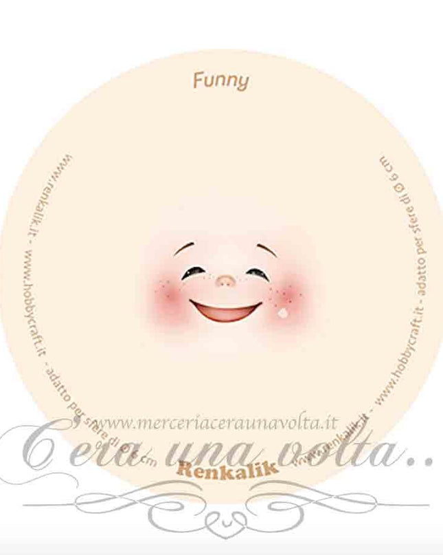 Viso stampato su tessuto Funny