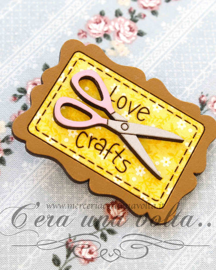 Spilla Decorativa Scissors Love Craft