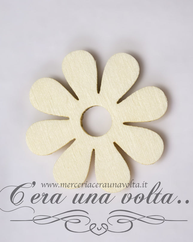 Decoro in legno fiore