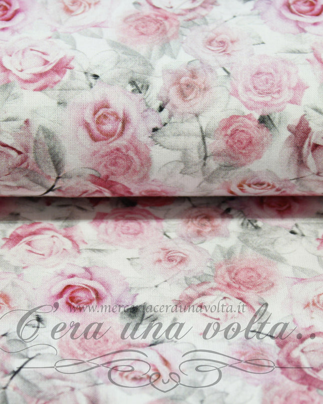 Tessuto Shabby fantasia provenzale Rose