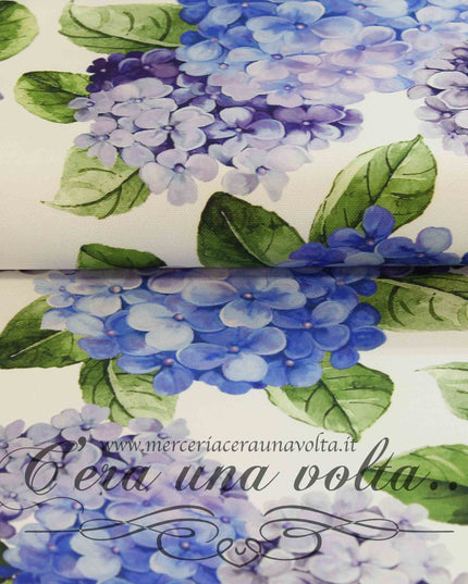 Tessuto antimacchia Ortensie