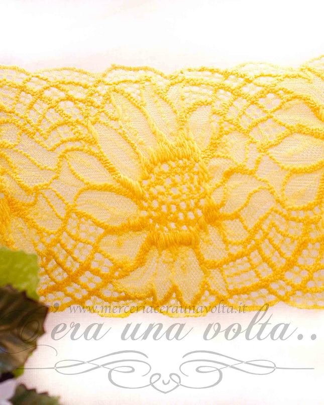 Pizzo tramezzo Sunflowers elasticizzato
