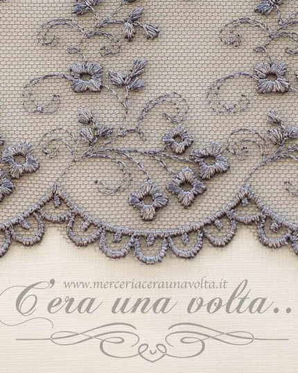 Pizzo in tulle H 9 cm
