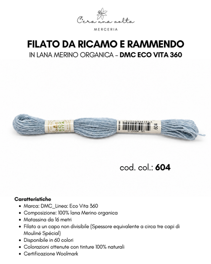 DMC Eco Vita 360 – Filato da ricamo e rammendo in lana Merino organica