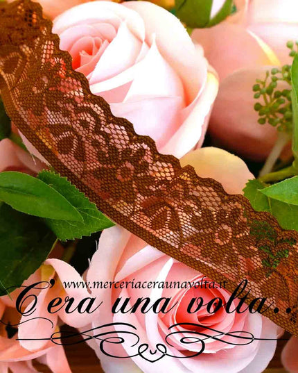 Pizzo in tulle Flower elasticizzato