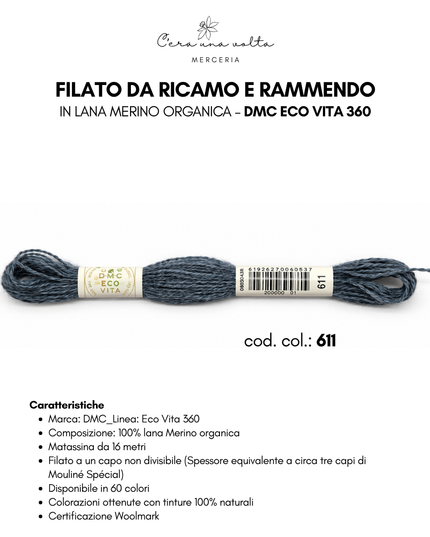 DMC Eco Vita 360 – Filato da ricamo e rammendo in lana Merino organica
