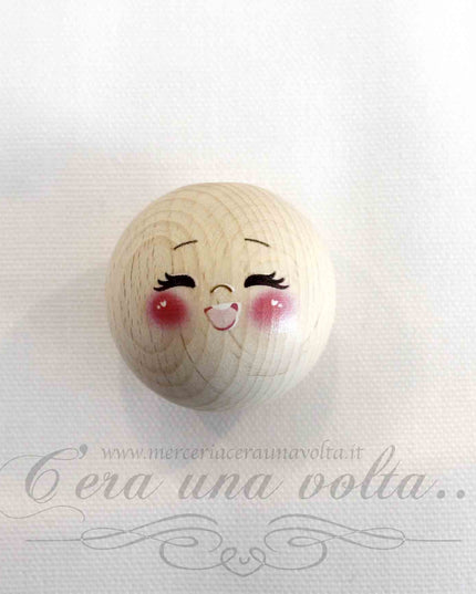 Faccine in legno già dipinte cm 3