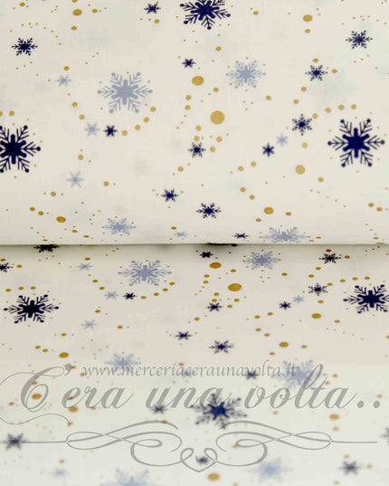 Tessuto in cotone Snowflakes