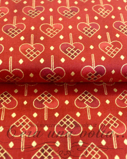 Tessuto Christmas Hearts