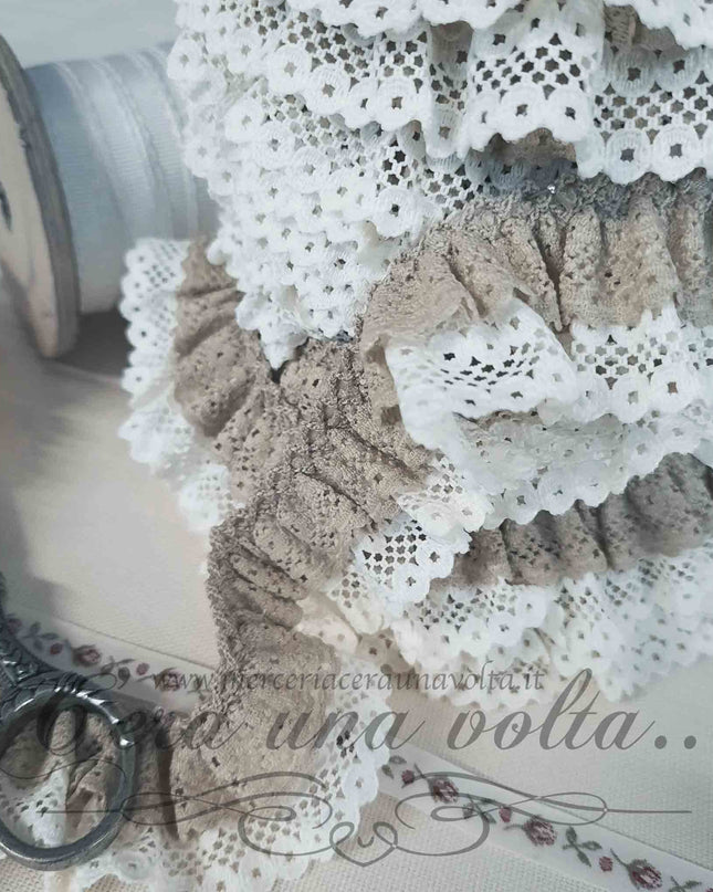 Pizzo colorato doppio