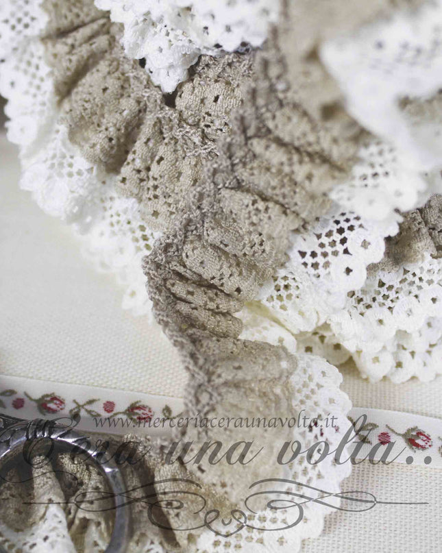 Pizzo colorato doppio