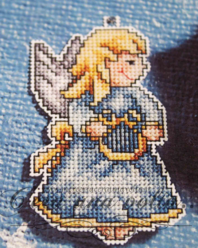 Kit 4 decorazioni angeli punto croce ritagliabili