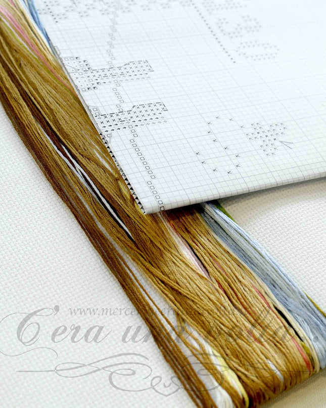 Kit 4 decorazioni angeli punto croce ritagliabili
