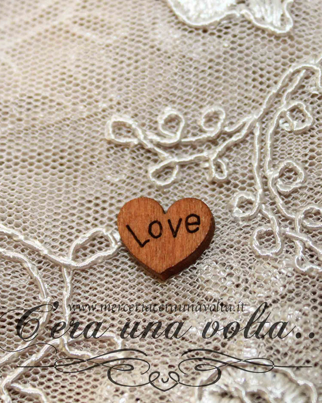 20 pz Cuori in legno