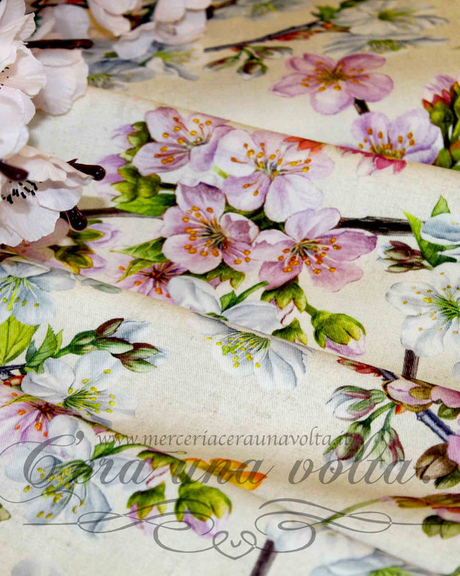 Tessuto provenzale Peach flowers