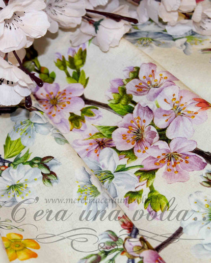 Tessuto provenzale Peach flowers