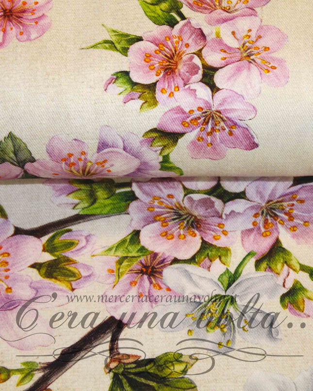 Tessuto provenzale Peach flowers