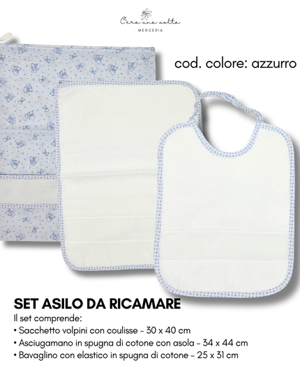 Set asilo volpini da ricamo